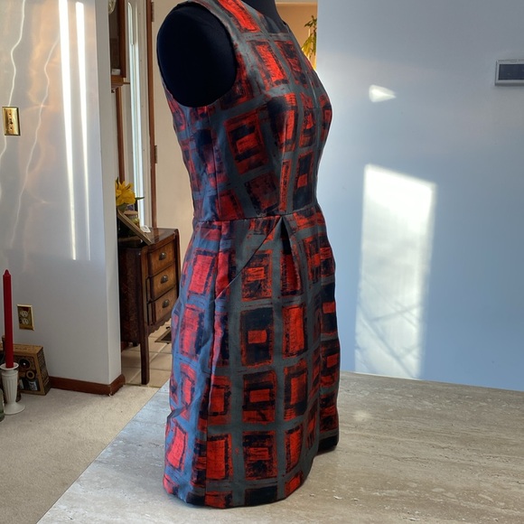 Milly NWOT, Orange,Black,Gray dress,Excellent Condition, measurements in photos - Picture 4 of 14